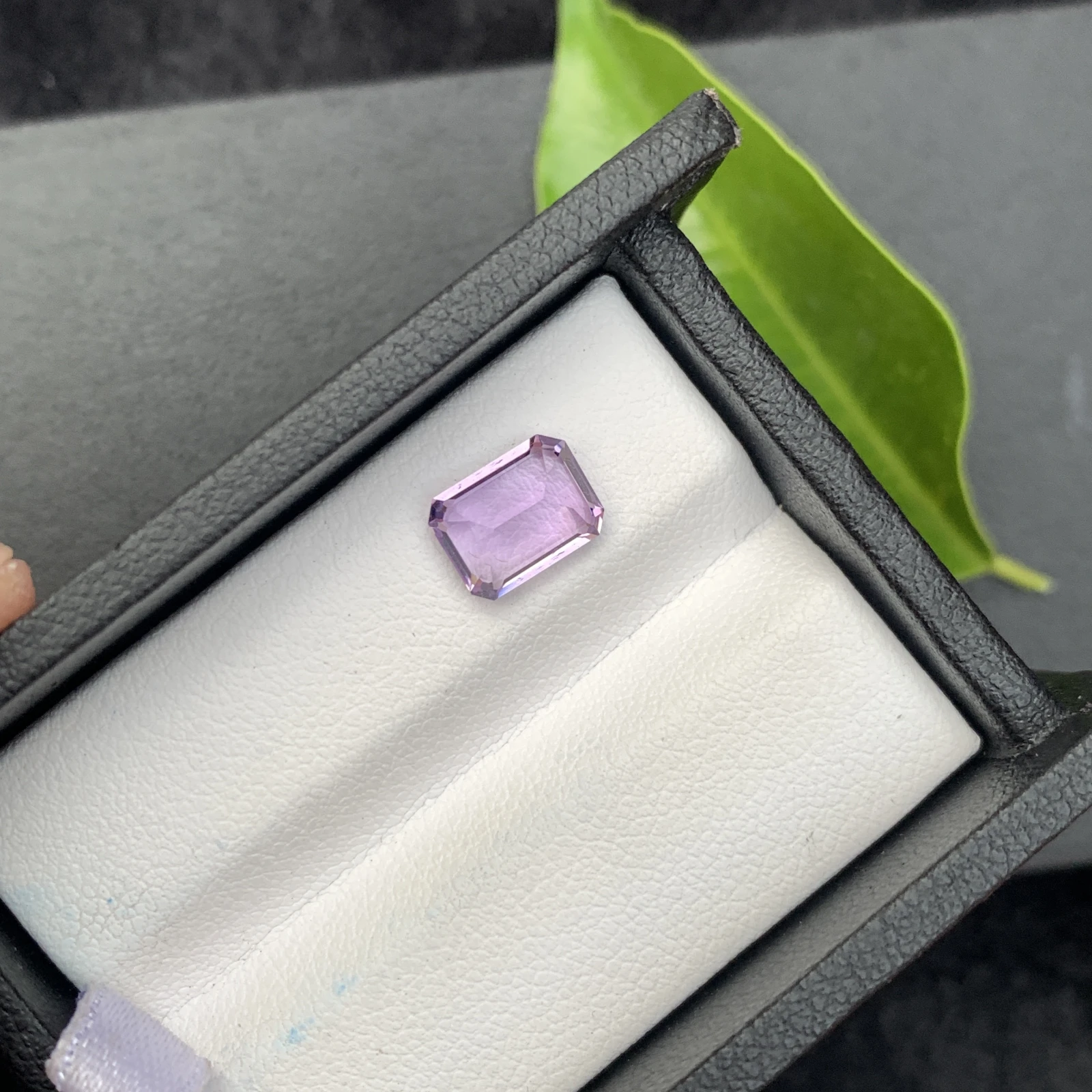 Natural Purple Amethyst 1.72 carat Emerald Cut Loose Gemstone — view 2